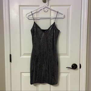 Black sequin party dress